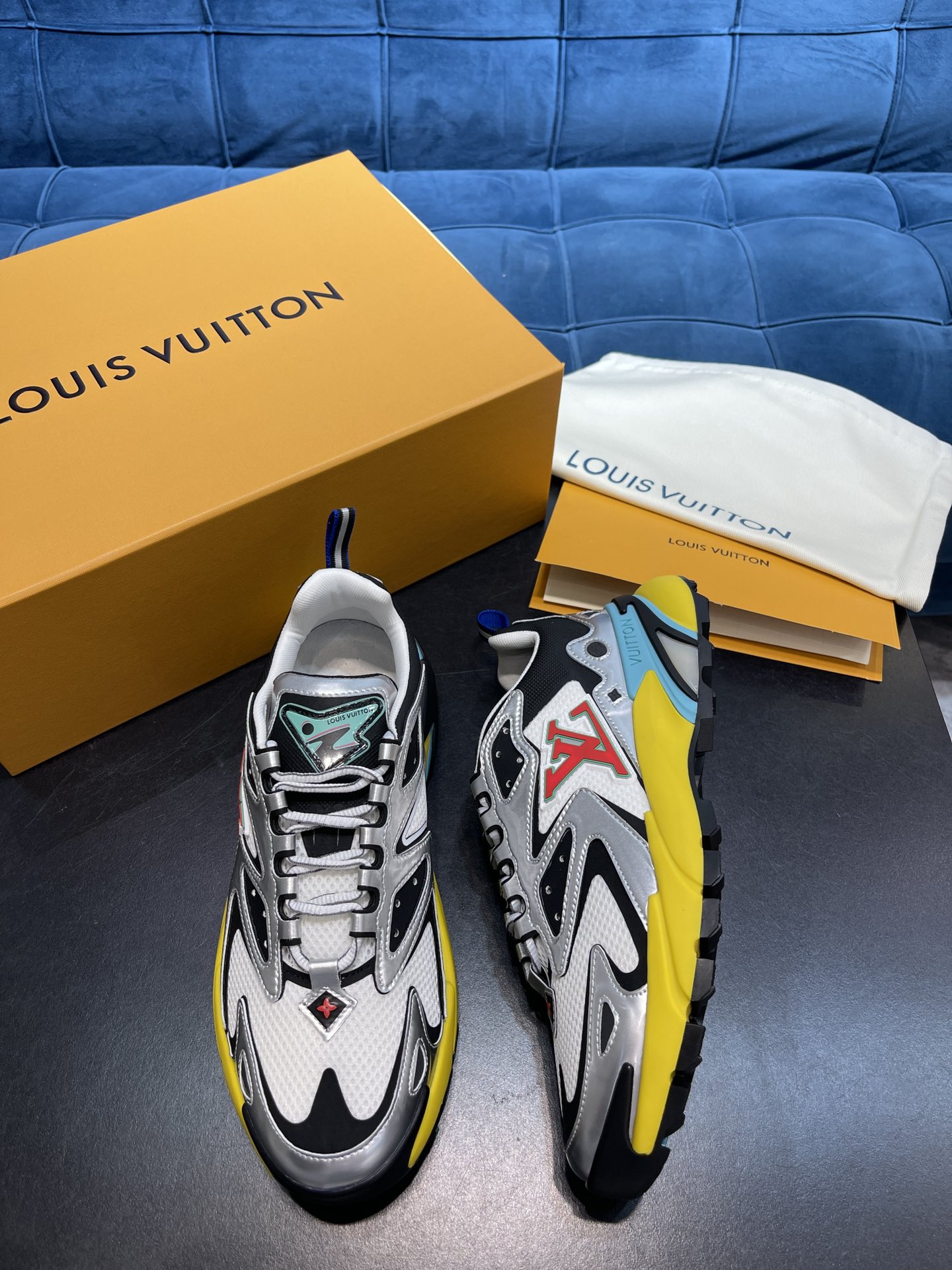 L0vis Vuittion LV Runner Tatic Sneaker Yellow And White For Men LV