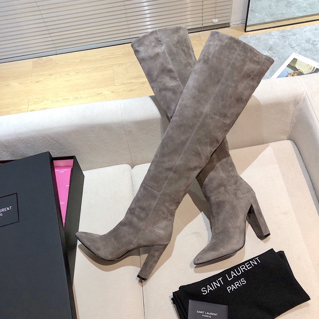 Sa1nt Lau*nt Women’s High Boots Grey For Women Y51