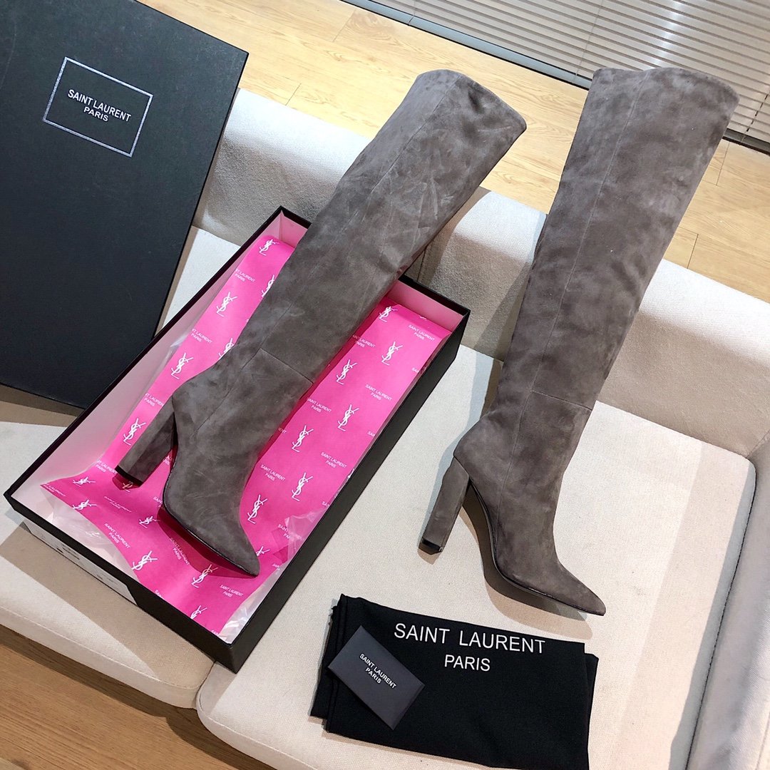 Sa1nt Lau*nt Women’s High Boots Grey For Women Y51