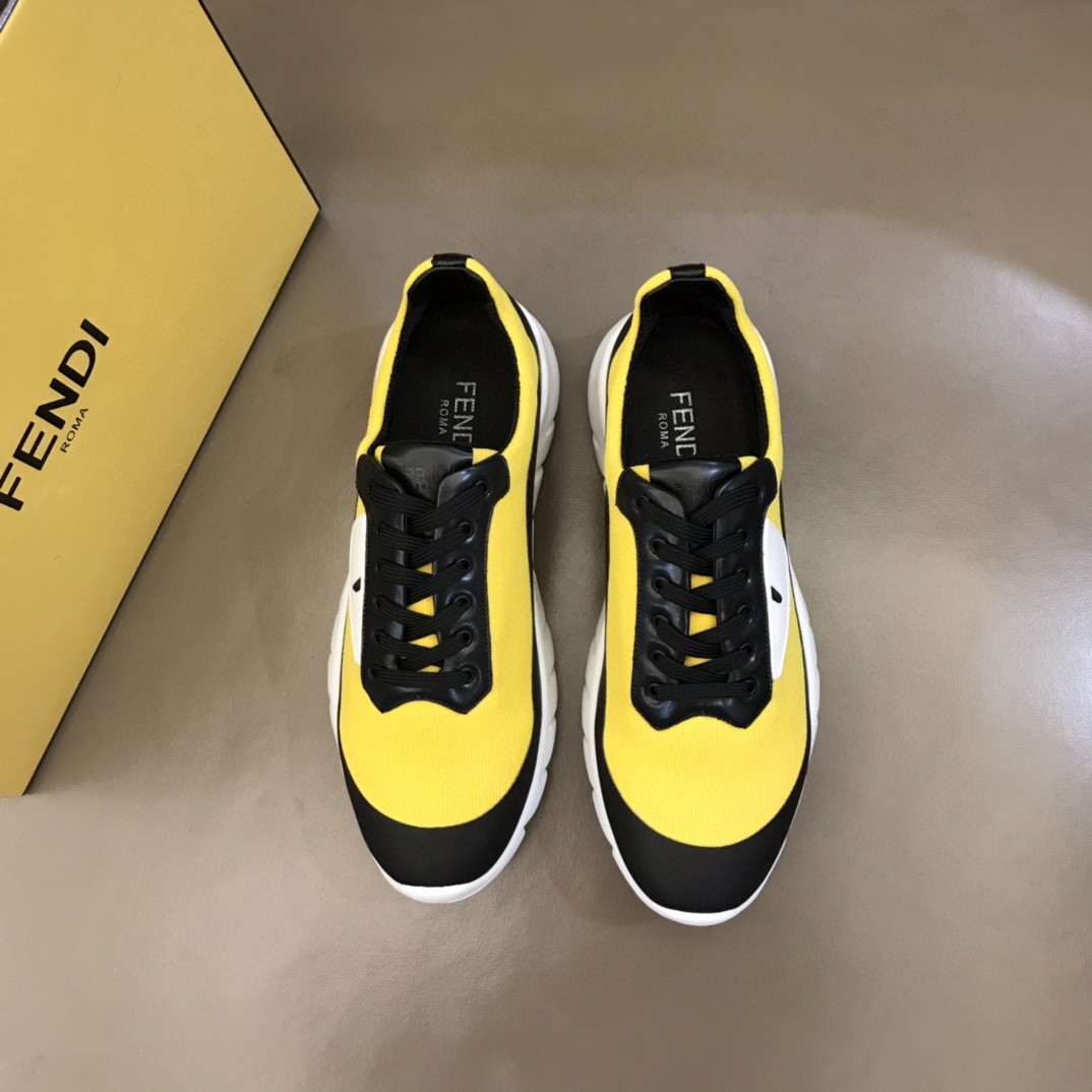 F**di Force Black/Yellow Sneakers For Men