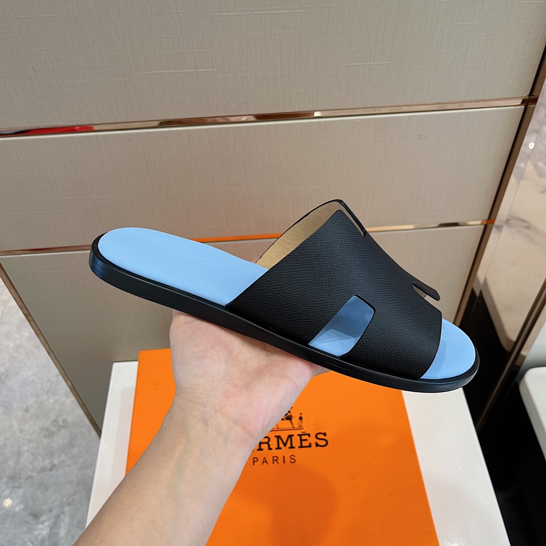 H**me5 Izmir Sandal Black And Light Blue For Men