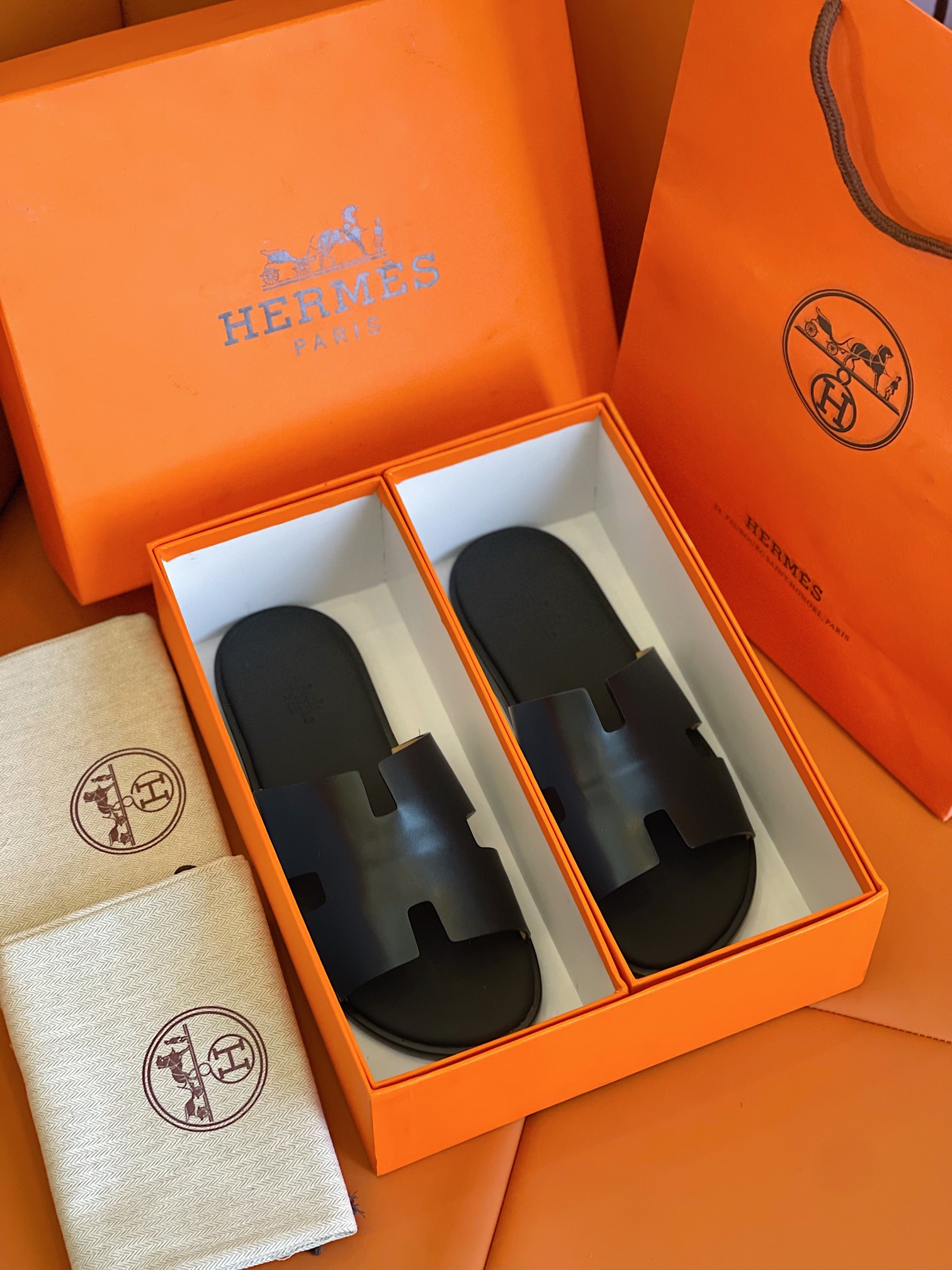 H**me5 Izmir Sandal Black For Men H041141ZH01415