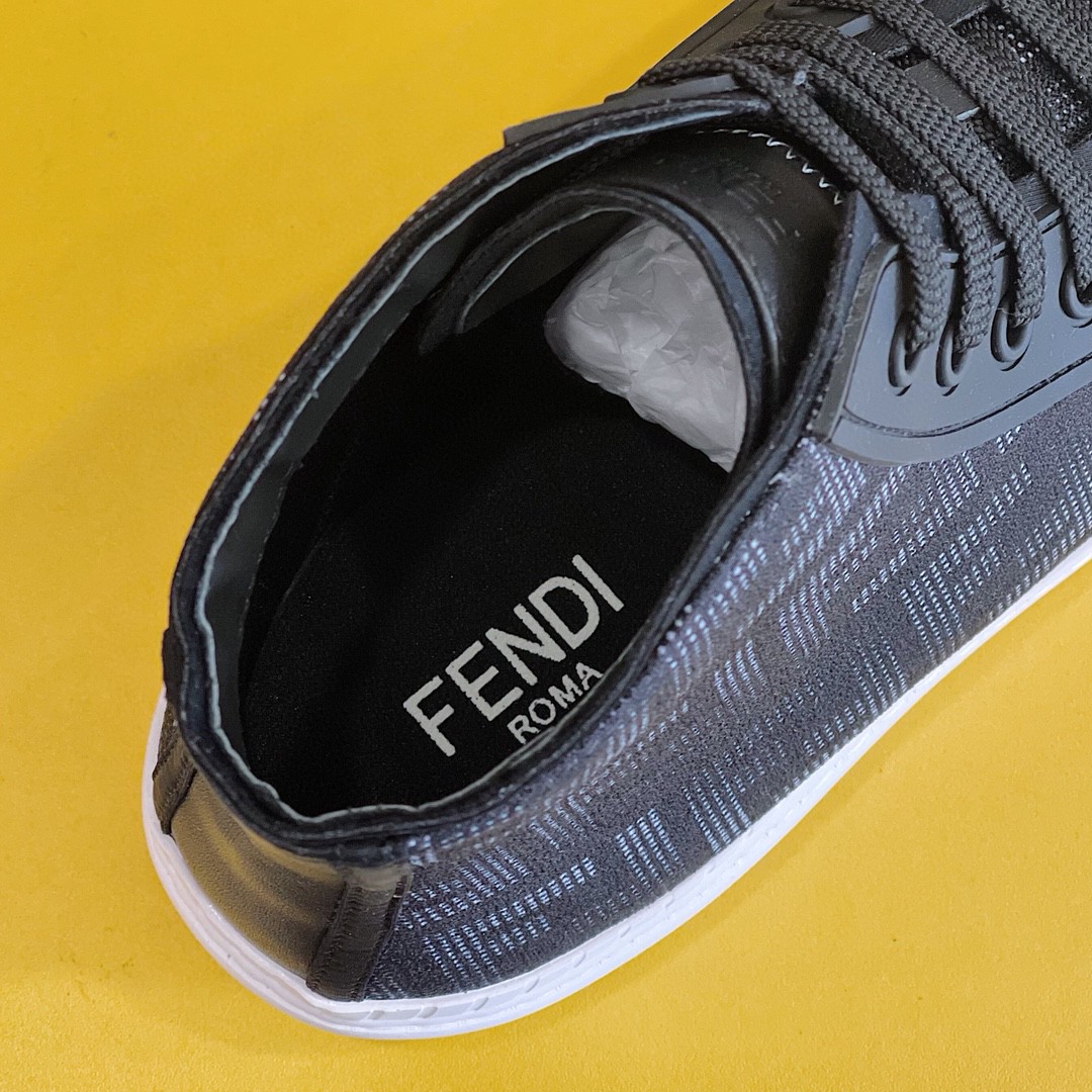 F**di Force High Tops Sneakers Dark Blue For Men 7E1424AD76F13RZ