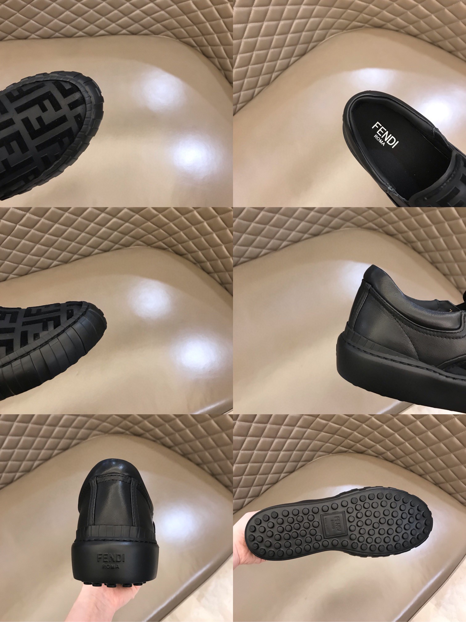 F**di Force Slip On Sneakers Black For Men 7E1454