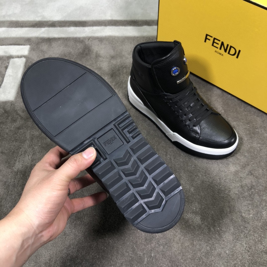 F**di Force High Tops Sneakers Black For Men