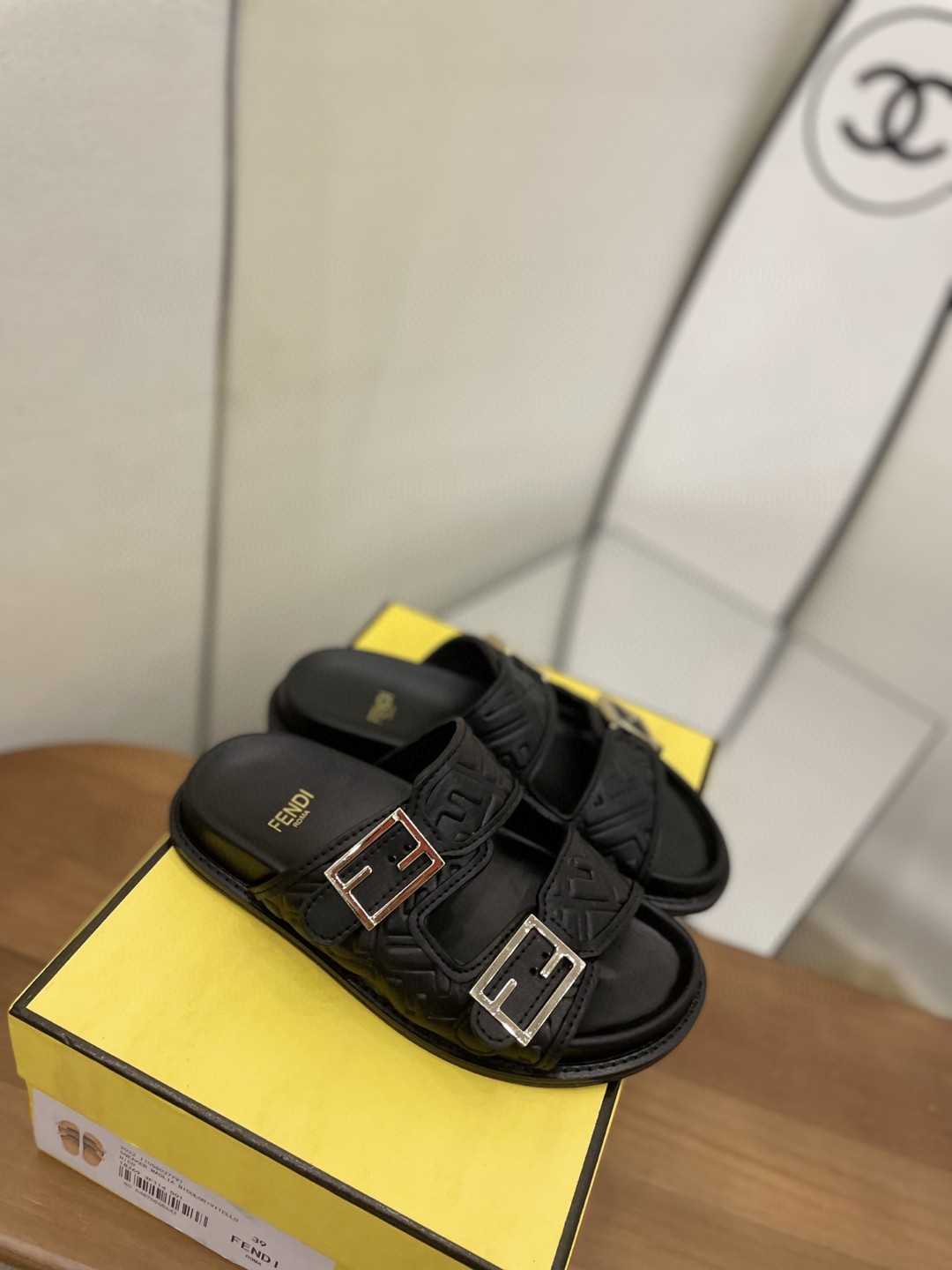 F**di Feel Slides Black For Women