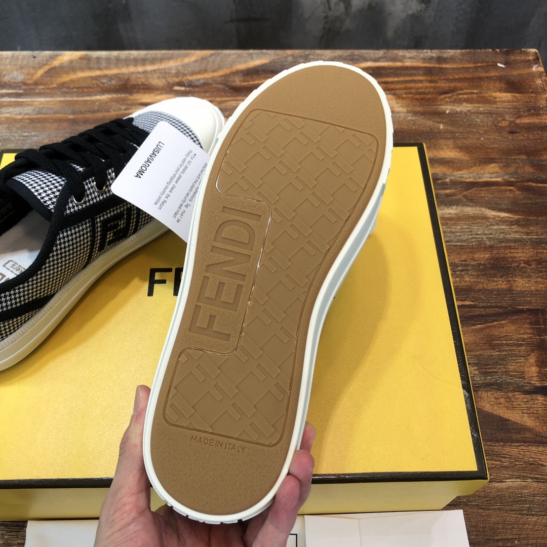 F**di Domino Fabric Sneakers Black For Women