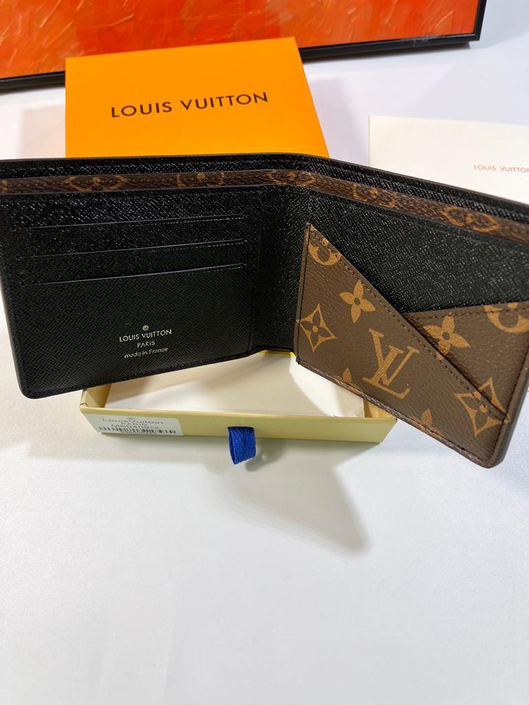 L0vis Vvtt0n Multiple Wallet Monogram Macassar Black For Men, Men’s Wallet 12cm LV M69408