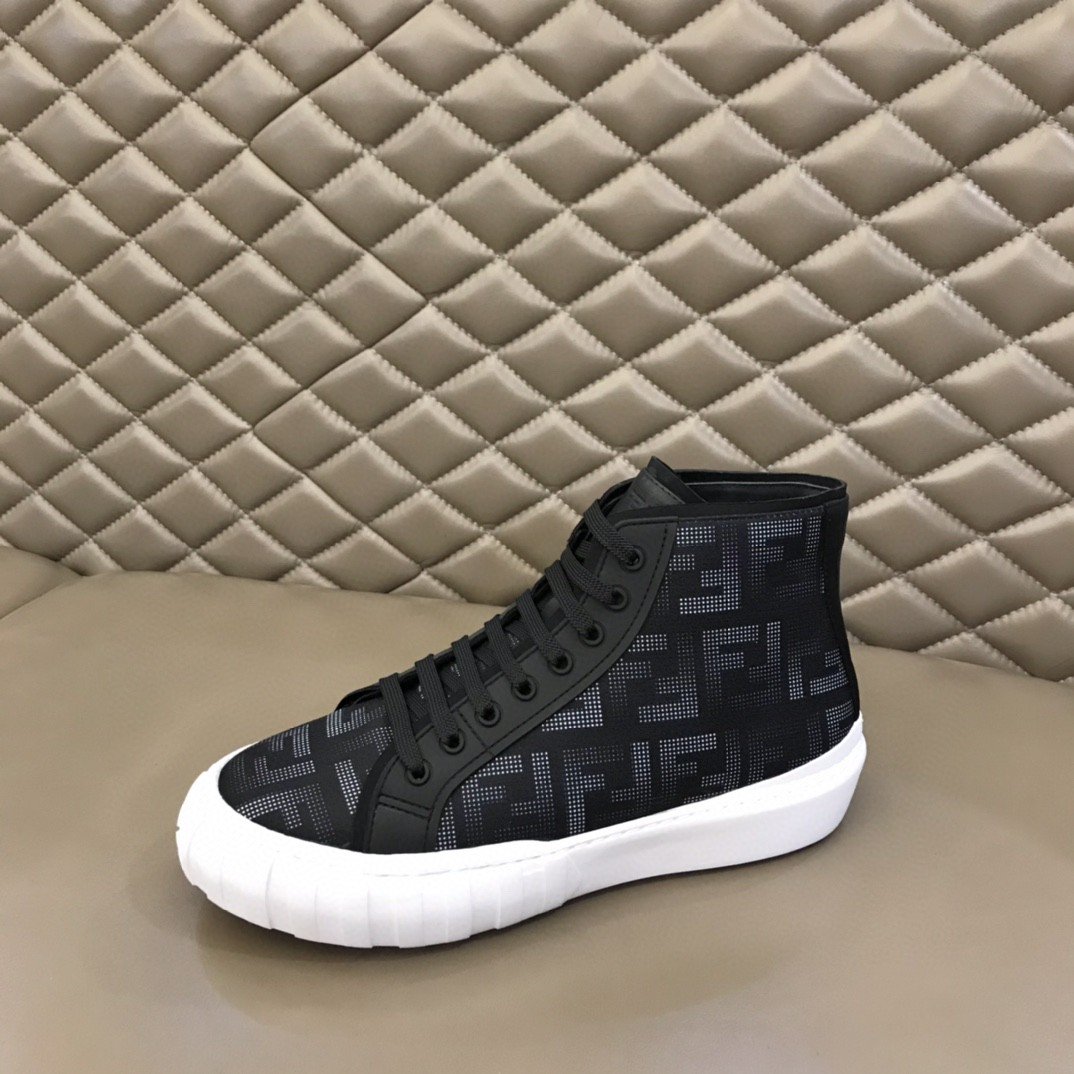 F**di Force High Tops Sneakers Black For Men 7E1424AD76F13RZ