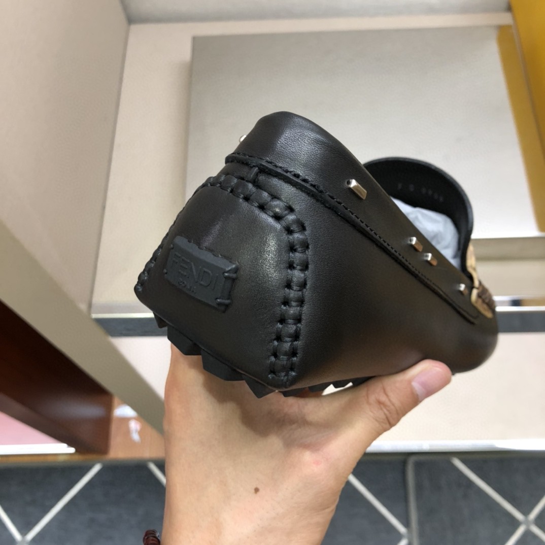 F**di Force Black Loafers For Men 7D1473