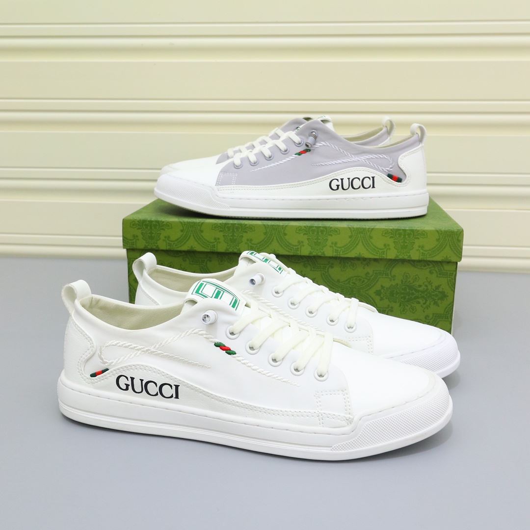 Gvc*1 Men’s Sneakers With Twisted Rope Embroidered White For Men