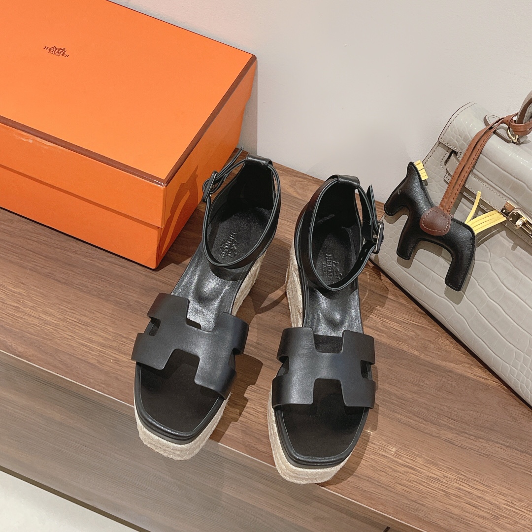 H**me5 Doll 40 Espadrilles Black For Women 1.6in/4cm