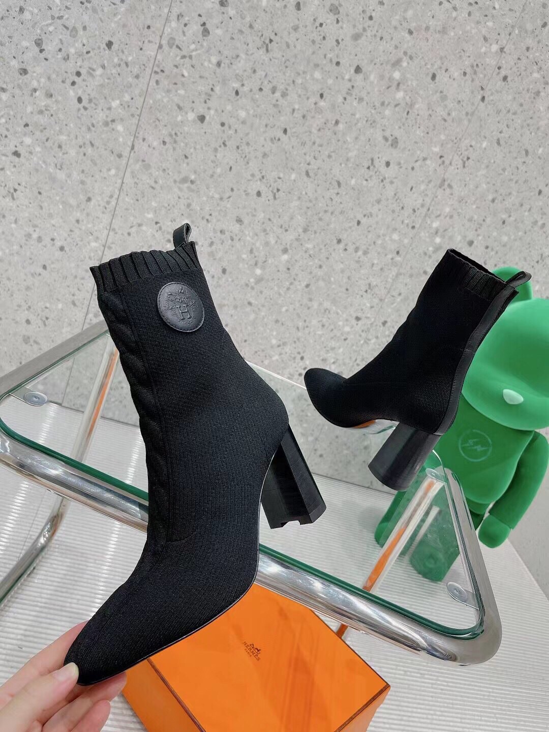 H**me5 Volver 90 Ankle Boots Black For Women 3.5in/9cm H192035Z 02370