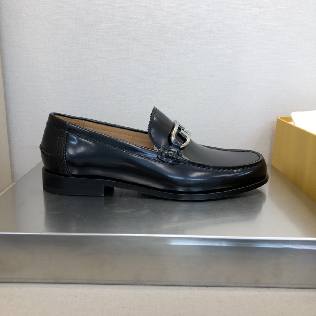 F**di Force Black Loafers For Men
