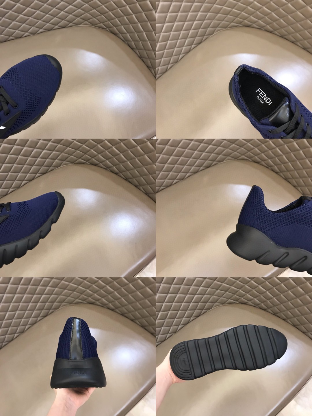 F**di Force Dark Blue Sneakers For Men