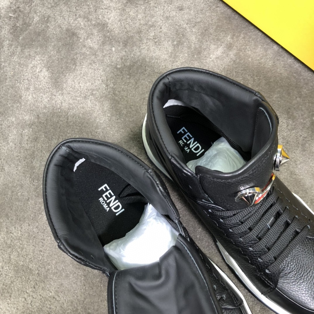 F**di Force High Tops Sneakers Black For Men