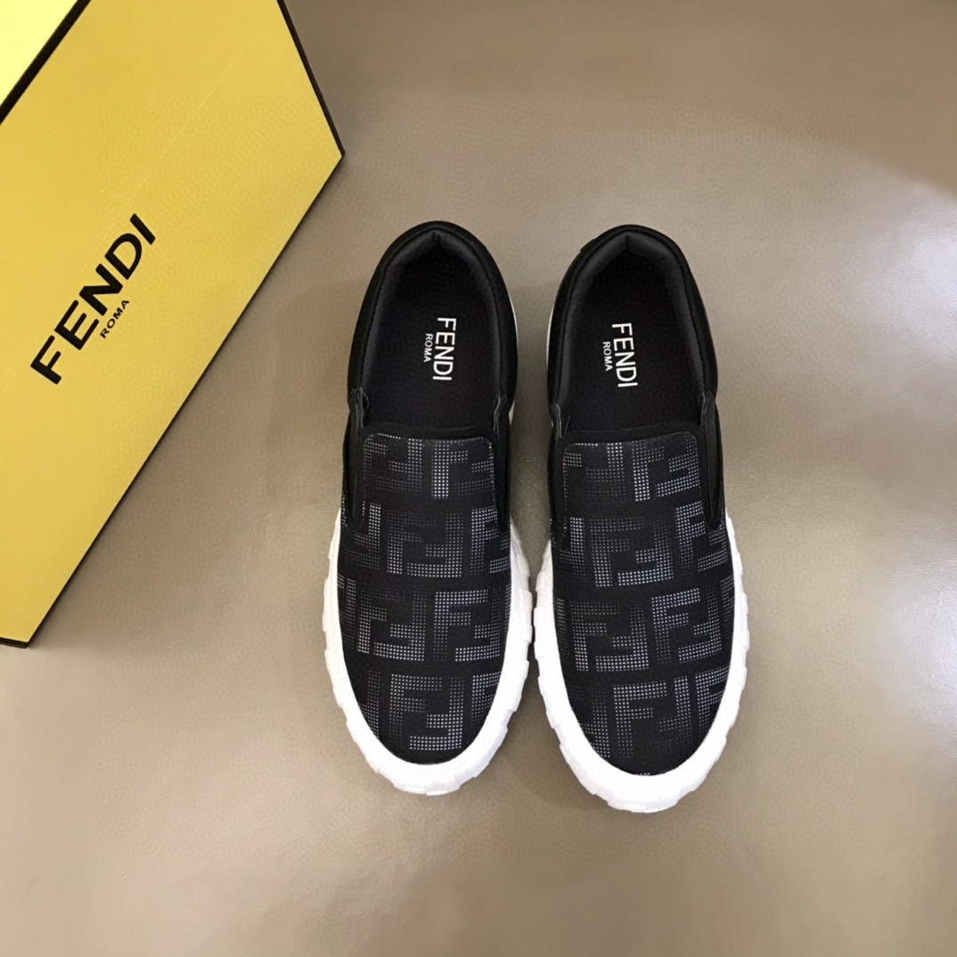 F**di Force Slip On Sneakers Black For Men 7E1454AD77F13RZ