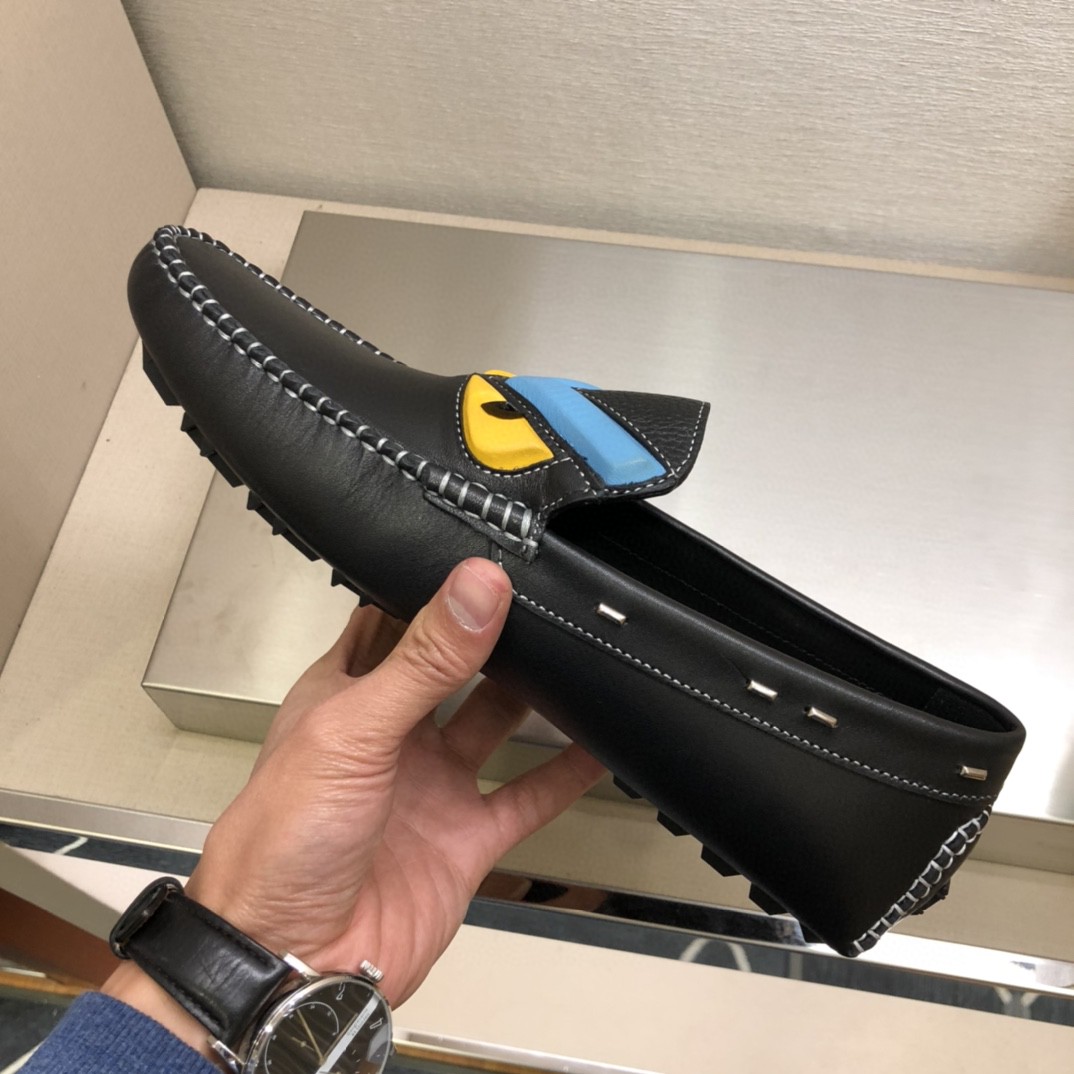 F**di Force Black Loafers For Men