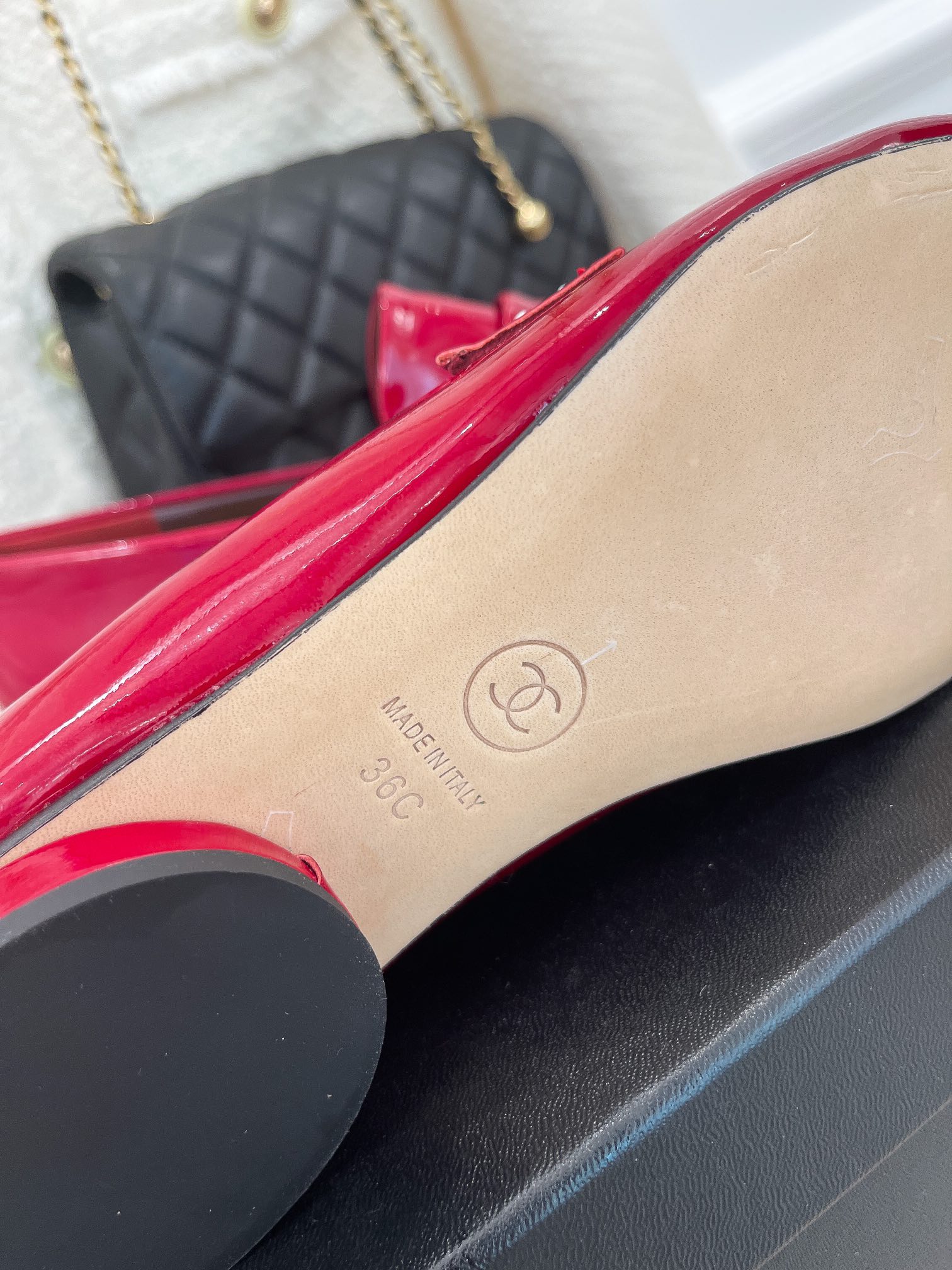 Ch**el Women’s Loafer With Logo Red For Women