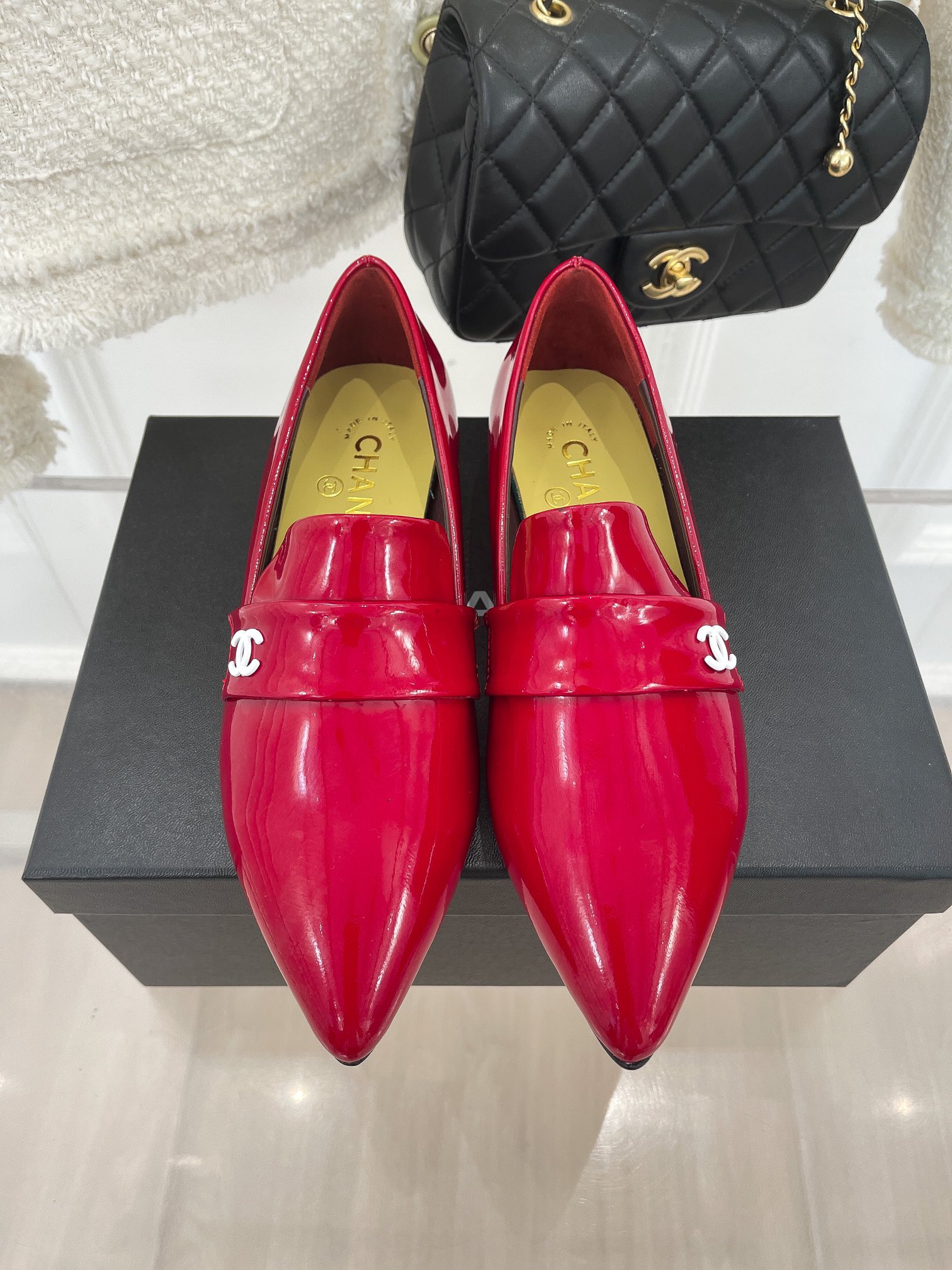 Ch**el Women’s Loafer With Logo Red For Women